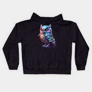 Magical Holographic Owls: Merlin Kids Hoodie